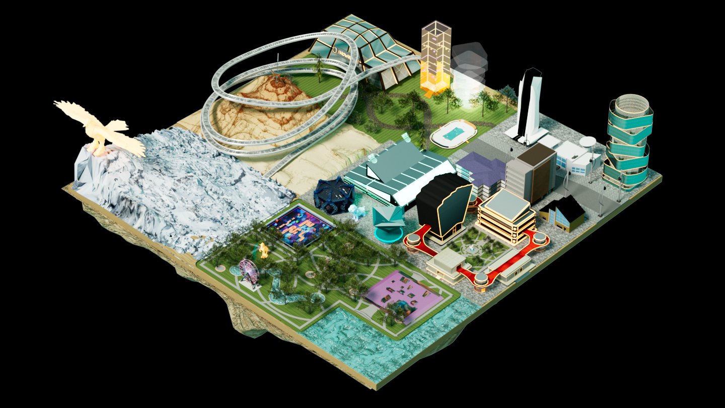 Isometric city environment, real-time render